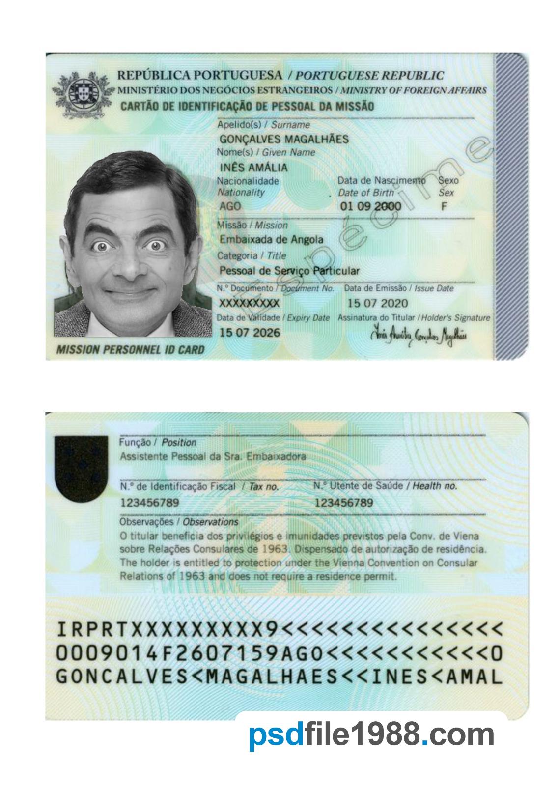 Portugal ID Card 2020-Present